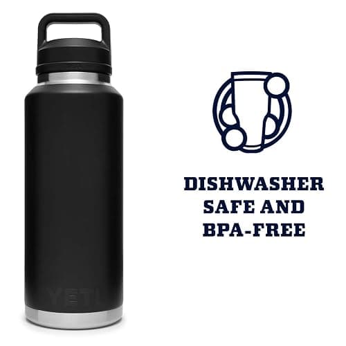 YETI Rambler 46 oz Bottle, Leakproof, Vacuum Insulated, Stainless Steel with Chug Cap, Black thumbnail 6