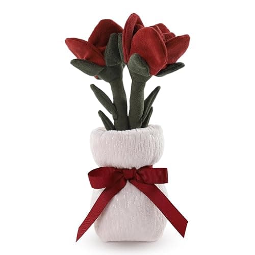 Sew Butiful Rose Flower Plush Creative Stuffed Plants Room Decoration Birthday Gift for Girls, Kids Christmas - Image 1