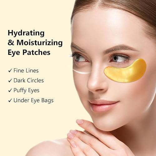 Adofect Under Eye Patches 30 Pairs, 24K Gold Under Eye Mask with Hyaluronic Acid for Dark Circles and Puffy Eyes, Bachelorette Party Accessories, Bridesmaid Gifts, Daily Skin Care thumbnail 2