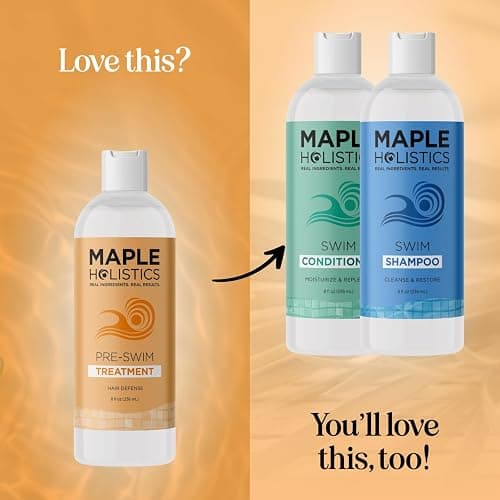 Pre Swim Chlorine Hair Protection Treatment - Saltwater & Pool Hair Protector for Swimming with Barrier Protecting Plant Amino Acids - Helps Prevent Dryness Greening Color Fading & Frizz (8 Fl Oz) thumbnail 9