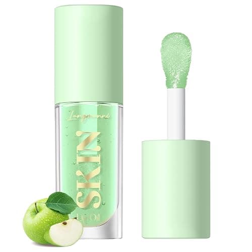 LANGMANNI Moisturizing Lip Oil,No-Sticky Lip Gloss Lip Balm Lip Care,Fruit Flavoured Lip Oil For Dry Lip's Moisturizing Hydrating And Nourishing ((Green Apple)) - Image 1