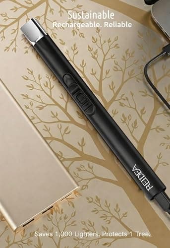 REIDEA Electric Lighter S4 Candle Lighter USB Rechargeable with Safety Switch, Flameless Portable Fast Heat Windproof Plasma Electronic Lighters, Perfect for Home Cooking BBQ Camping Stove Fireworks thumbnail 3