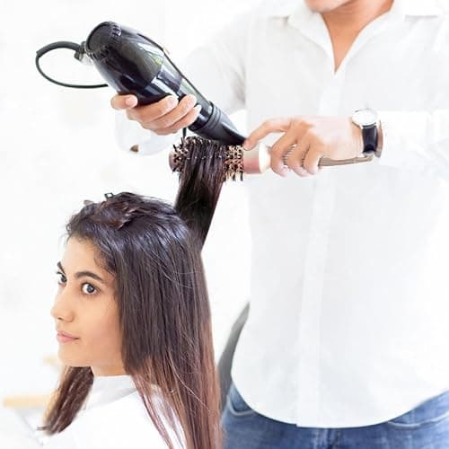 BANGMENG Round Barrel Anti-Static Hair Brush with Boar Bristles, Nano Thermal Ceramic Ionic Tech | For Extra Shine | Protect Hair, Enhance Texture, For Straightening & Drying (1 1/4 inch) thumbnail 6