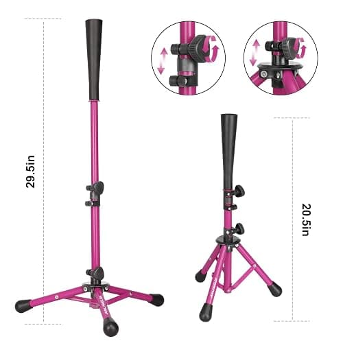AOLIGEIJS Baseball Tee Batting Tee Softball Tee Portable Travel Hitting Tee,Easy Adjustable Height,Stable Tripod Stand thumbnail 3