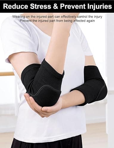 SUJAYU A Pair Elbow Pads Volleyball Arm Sleeves, Tandem Elbow Pads Volleyball Arm Pads Elbow Protector Tennis Basketball thumbnail 3