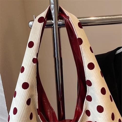 Polka Dot Tote Bag for Women Bow Tie Hobo Bags for Women Slouchy Tote Purse Large Shoulder Handbag Satchel for Travel Work thumbnail 5