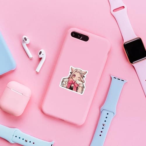Pounchi Cute Anime Stickers (100 Pcs) Cartoon PVC Sticker, Gifts for Laptop Water Bottle Skateboard Party Supplies Decorations Teens Kids thumbnail 7