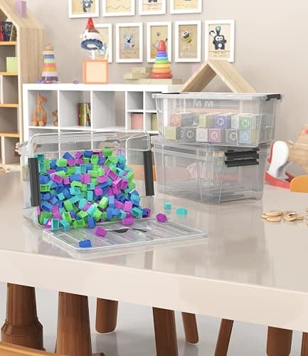 WYT Clear Storage Latch Bins, 6-Pack Storage Organizer Box with Handle and Lids, 5-Litre thumbnail 7