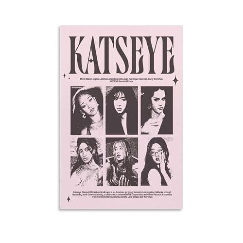 KATSEYE Merch Wall Art Poster Scroll Canvas Painting Picture Living Room Decor Home Framed/Unframed 12x18inch(30x45cm) - Image 1