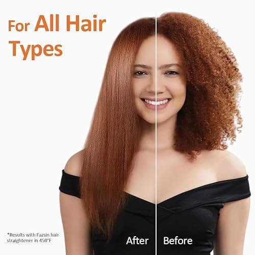 Faszin Professional Hair Straightener, 1.18 inch Ionic Titanium Plate, 20S Fast Heat Up Flat Iron with Clear LED Display, 2 in 1 Straightener and Curler Styling Tool for Straighten Hair (Pink) thumbnail 6