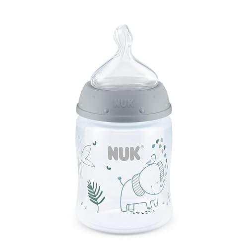NUK Smooth Flow Anti Colic Baby Bottle, 5 oz, Elephant - Image 1