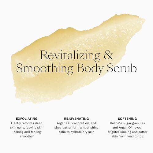 Josie Maran Sugar Body Scrub - Argan Oil Exfoliating Sugar Scrub with Coconut Oil & Shea Butter - Softens, Smooths & Hydrates Dry Skin - Vegan & Cruelty Free - Sweet Clementine (10 oz) thumbnail 2