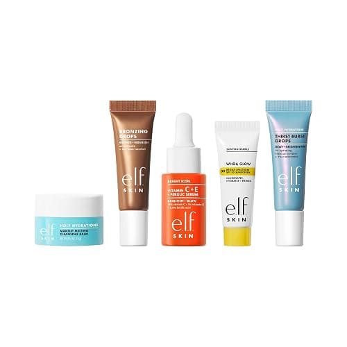 e.l.f. SKIN Best & Obsessed Skincare Kit, Travel-Size Makeup Remover, Sunscreen & Brightening Serums For Glowy Skin, Vegan & Cruelty-Free thumbnail 6