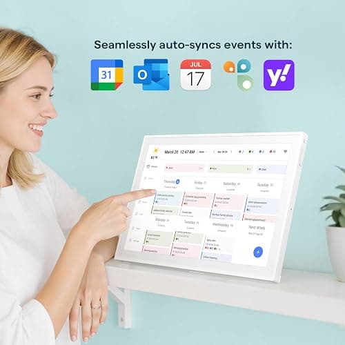Digital Calendar, 10.1inch Smart WiFi Electronic Calendar&Chore Chart, IPS Touch Screen HD Display for Family Schedules, Share Moments Instantly from Anywhere thumbnail 3