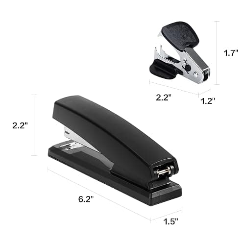 Deli Stapler, 25 Sheet Capacity, 1000 Staples & Staple Remover, Black thumbnail 3