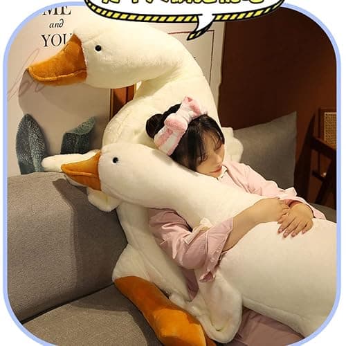 Goose Stuffed Animal Pillow Toy, Cute Giant White Goose Stuffed Animal Duck Plush,Swan White,It's a for Everyone. thumbnail 4
