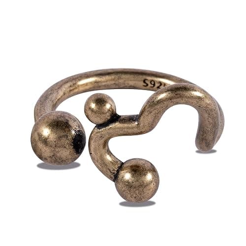 CH.yishi Handmade 925 Sterling Silver Ring Adjustable Stacking Ring Vintage Statement Ring Personalized Jewelry for Women & Men - Image 1