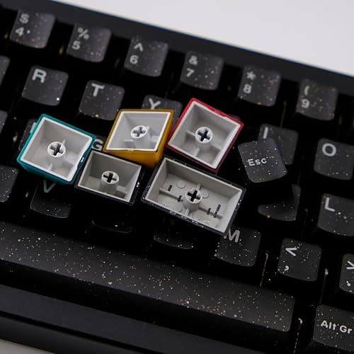 Sumgsn 114 Keys Doubleshot Translucent Keycaps, Glitter Neon keycaps, Cherry Profile Keycap Set for 60% 65% 75% Mechanical Keyboard Cherry Mx Switches thumbnail 6