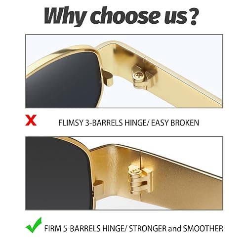 BUTABY Retro Oval Sunglasses for Women Men Designer Trendy Sun Glasses Classic Shades UV400 Protection thumbnail 5