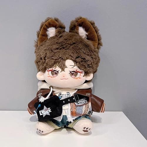 niannyyhouse Doll Dress Up Hoodies Jackets Jeans Backpacks Glasses Shoes Vintage Outfit 10cm 15cm 20cm Plush Doll Clothes (20cm) thumbnail 3