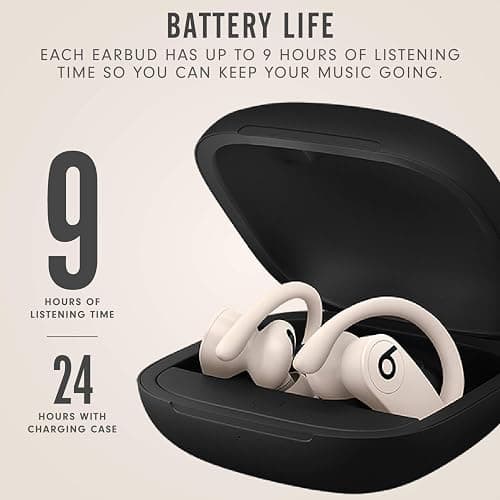 Beats Powerbeats Pro Wireless Earbuds - Apple H1 Headphone Chip, Class 1 Bluetooth Headphones, 9 Hours of Listening Time, Sweat Resistant, Built-in Microphone - Ivory thumbnail 7