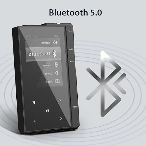 96GB MP3 Player with 90 Hours Long Battery Life,Bluetooth 5.0,Phinistec Z6 Digital Audio Player with Loud Speaker, 2.4'' IPS Portable Music Player,FM Radio,Voice Recorder Support up to 256GB(Black) thumbnail 3