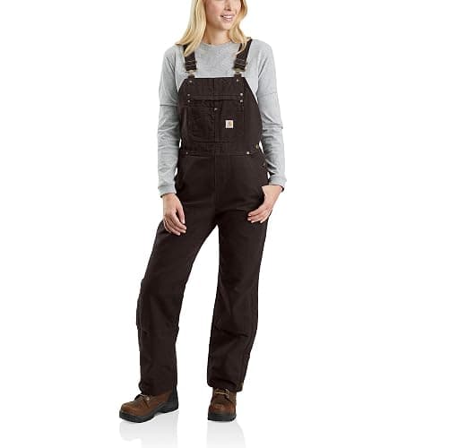 Carhartt Women's Relaxed Fit Washed Duck Insulated Bib Overall - Image 1