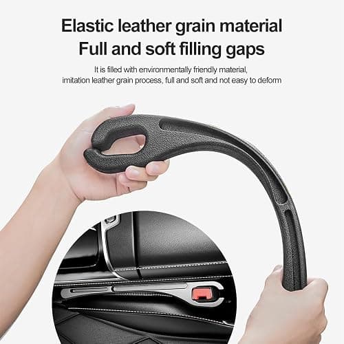 SSNNUU 2PCS Car Seat Gap Filler Organizer with Phone Holder,[Upgrade Version] Car Seat Gap Organizer for Prevent Falling,Essential Car Accessories Car Side Seat Gap Filler (Black) thumbnail 5