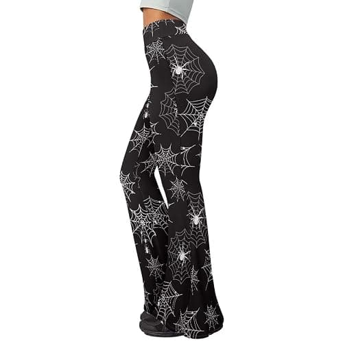 ELEDIZI High Waist Hip Lifting Bootcut Yoga Pants Tummy Control Bell Bottom Flared Yoga Leggings for Women Size XS-2XL thumbnail 3