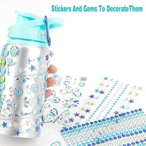Graduation Gift for Kids - Birthday Girl Gifts Ideas for Kids 8-12 -5 6 7 8 9 10 Year Old, Fun DIY Arts and Crafts Gifts for Girls Birthday Ages 8-12 Decorate Your Own Water Bottle with Stickers Kit thumbnail 5