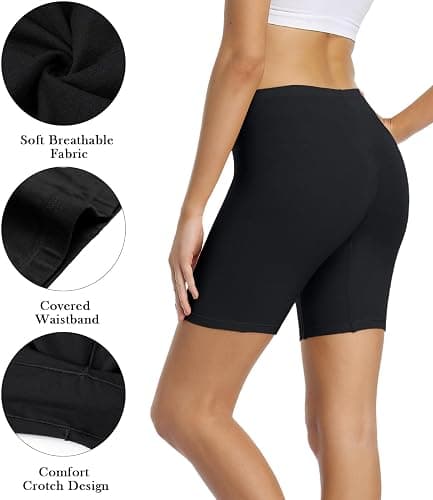 wirarpa Women's Cotton Boy Shorts Underwear Anti Chafing Soft Biker Short Plus Boy Shorts Panties 4 Pack thumbnail 4
