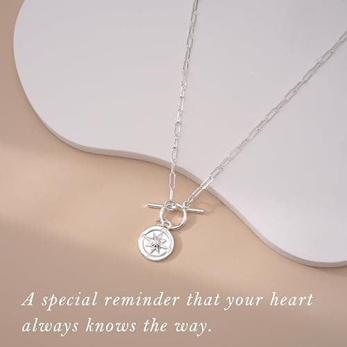 KISSCLOUD Gold Necklace for Women 14K Gold Plated Dainty Pendant Chain Puffy Heart Italian Horn Radiant Sun Compass CZ Teardrop Bow Charm Trendy Jewelry Gift thumbnail 4