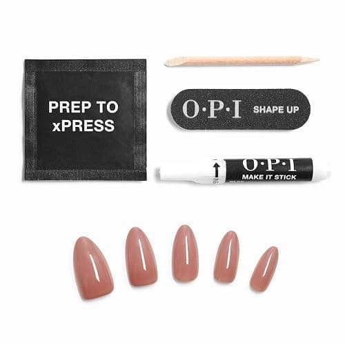 OPI xPRESS/ON Press on Nails | Long Almond Shape Nail Art | 30 Count With Glue | Instant Gel-Like Salon Manicure | Long Lasting, Reusable, Non-damaging - El Mat-Adoring You thumbnail 6