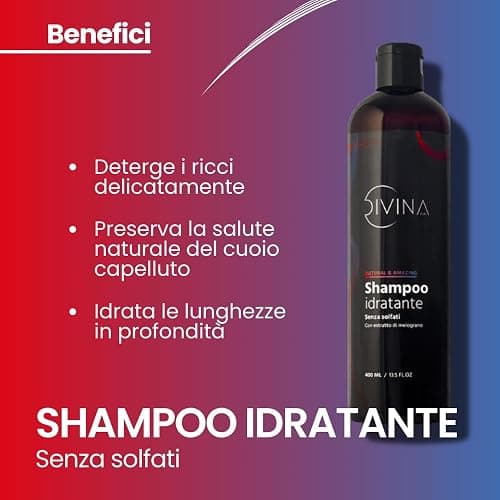 Kit Definizione Idratante per capelli mossi, ricci, super ricci e afro Natural&Amazing di DIVINA BLK, 4 prodotti inclusi, trattamento completo thumbnail 2