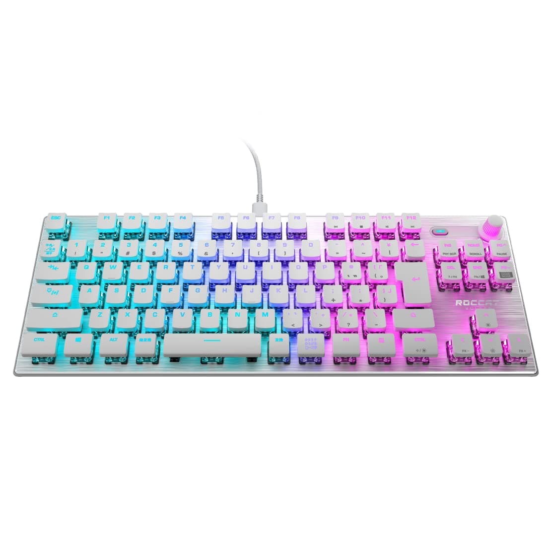 ROCCAT ゲーミングキーボード Vulcan TKL JP 日本語配列 有線 ホワイト/白 メカニカル リニア テンキーレス RGB ボリュームダイヤル Windows 7以降 【国内正規品】 - Image 1