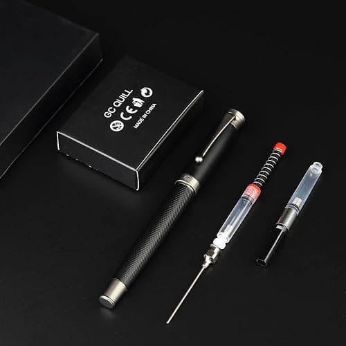 GC QUILL Fountain Pen Set - Fine & Medium Nibs, Includes 18 Ink Cartridges, Ink Refill Converter & Syringe Filler, Gift for Writing, Journaling & Calligraphy MU-13 thumbnail 9