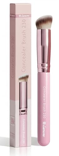 LAMORA Concealer Makeup Brush Under Eye - Angled Flat Top Kabuki Nose Contour Brush - Ideal for Concealing Blending Setting Buffing with Powder Liquid Cream Cosmetic - Small Makeup Foundation Brush - Image 1