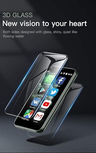 Super Mini Smartphone, XS11 Unlocked Phone 3G WCDMA Android Mobile 2.5'' Touch Screen 1GB RAM 8GB ROM Dual SIM WiFi Bluetooth Hotspot Ultra Thin Card Pocket Cellphone (Green) thumbnail 3