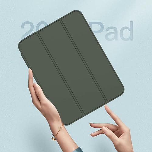 iMieet iPad mini 7 Case 2024 (A17 Pro), iPad mini 6 Case (8.3-Inch,2021 Model), iPad mini 7th/6th Generation Case with Pencil Holder, Trifold Stand Smart Case with Soft TPU Back,Dark Green thumbnail 9
