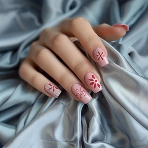 PH PandaHall 3pcs Flower Nail Stamper, Leaves Heart Nail Stamping Plate Star Nail Art Stencils Print Nail Stencils Stainless Steel Nail Image Plates for Nail Art Design Print Manicure Salon thumbnail 7