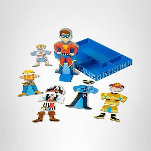 Melissa & Doug Joey Magnetic Wooden Dress-Up Pretend Play Set (25+ pcs) thumbnail 10