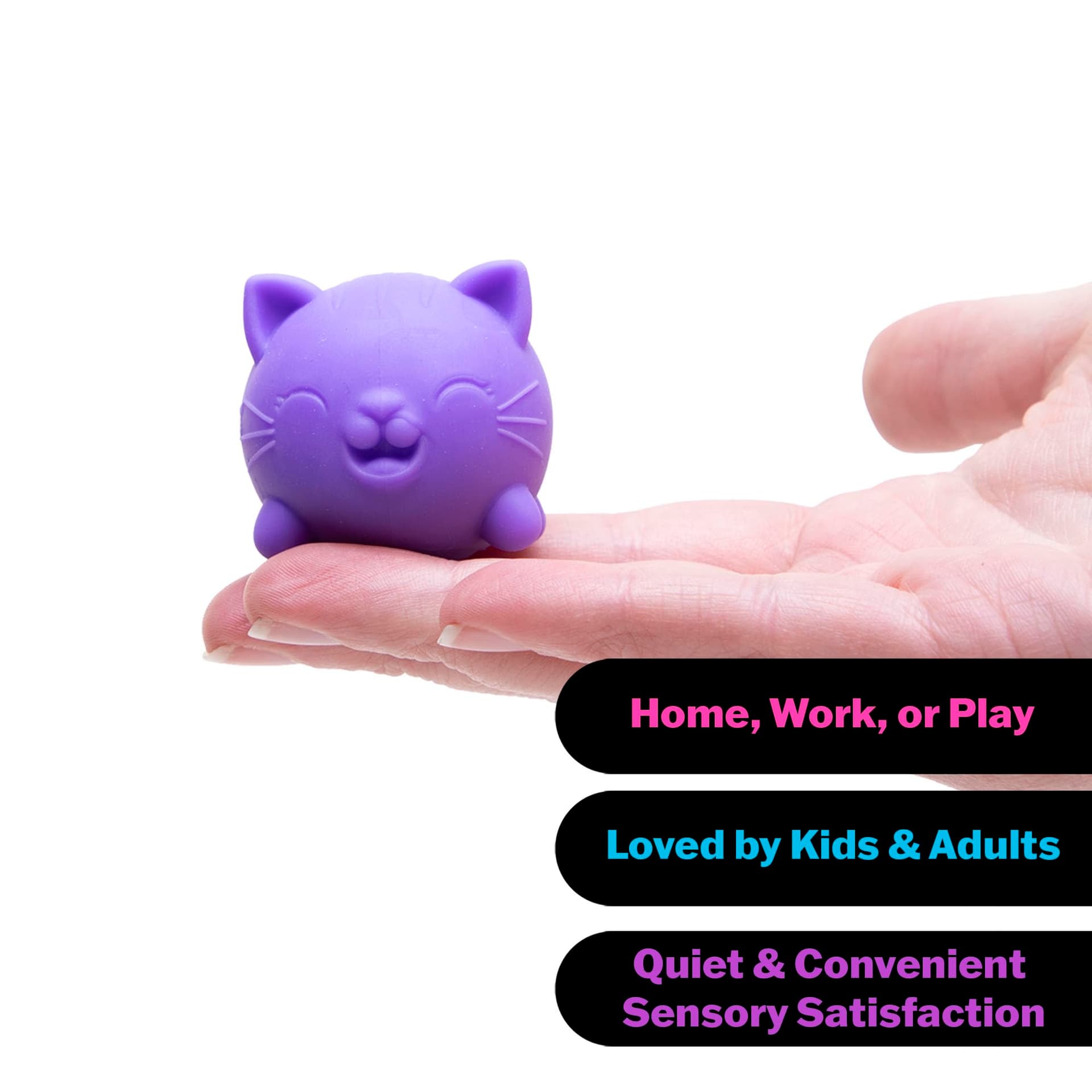 Nee Doh Cool Cats Teenie Multipack, 4 Assorted Colours/Styles - Dough Filled, Tactile Sensory Play, Soft Squeezable Texture, Vibrant Fun Colours, Ideal Collectible and Easter Gift thumbnail 4