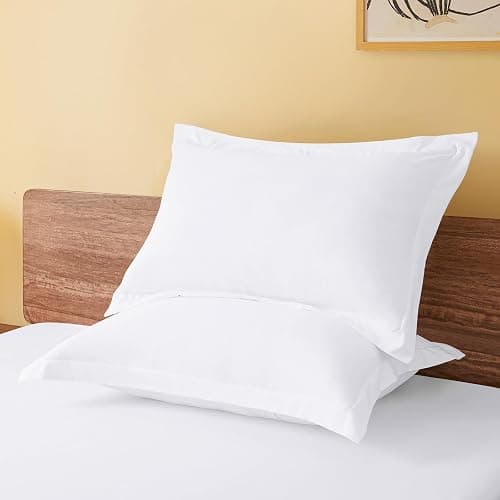 vveiiye Standard Pillow Shams Set of 2 White Pillow Shams Soft Microfiber Pillow Covers with Envelope Closure, Fade, Wrinkle and Shrink Resistant Bed Pillow Cases, 20 × 26 Inches thumbnail 2