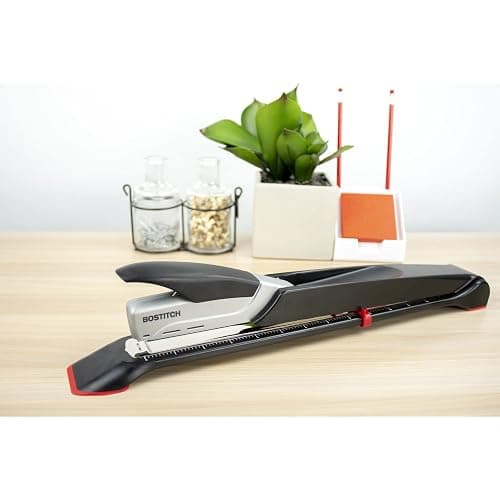 Bostitch Office Booklet Stapler - One Finger, No Effort, Spring Powered, Long Reach Stapler - Silver (1610) thumbnail 2