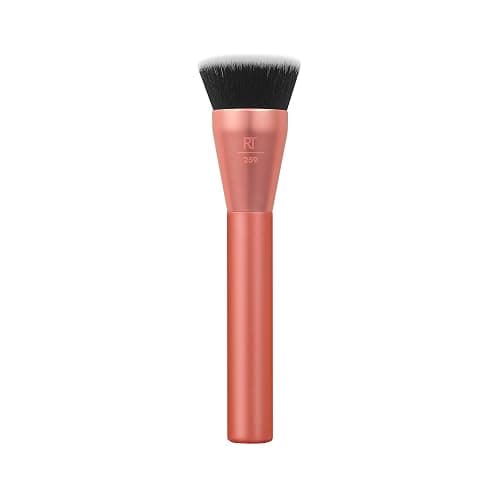 Real Techniques Glow Round Base Makeup Brush, For Liquid & Cream Makeup, Flat Top Foundation Brush For Buffing & Blending Up Coverage, Dense, Synthetic Bristles, Vegan & Cruelty Free, 1 Count thumbnail 2