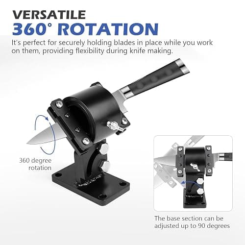 SCOTTCHEN Swivel Knife Making Vise, Knife Vise Tool, Knife Making Clamp,Work Bench Vise Tilts Rotates for Knife Making 360 Degree-1 Pack thumbnail 3