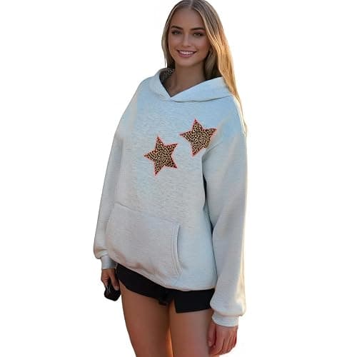 Women Graphic Embroidered Hoodies for Teen Girls Trendy Cute Preppy Aesthetic Essential Casual Long Sleeve Sweatshirts - Image 1