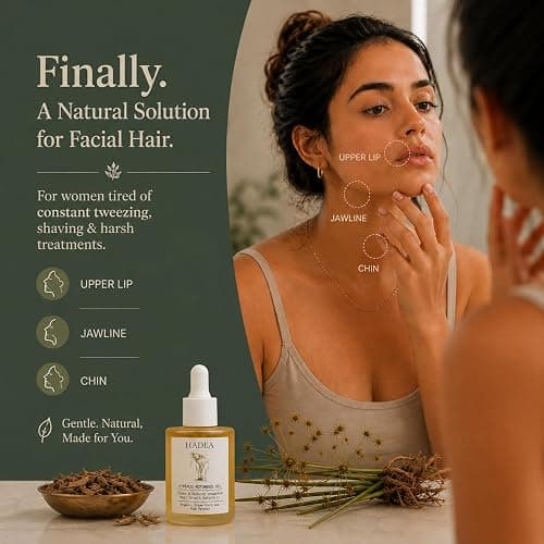 HADEA Cyperus Rotundus Oil to Reduce Hair Growth 100% Organic High-Potency Steam Distilled Cyprus Nutgrass Cypress Inhibitor | Cypress Rotundus Oil For Pcos, Hirsutism, Any Unwanted Hair 30ml thumbnail 7
