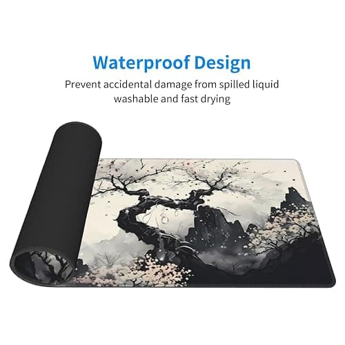 Japanese Mouse Pad, Large Japanese Desk Mat, XL Anime Gaming Keyboard Mat, Non-Slip Rubber Base, Big Extended Desk Protector for Home Office, 31.5”x11.8” thumbnail 7