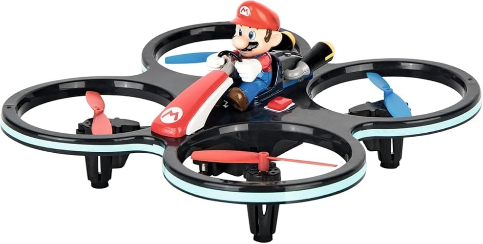 Carrera RC - Officially Licensed Mario Kart Mini Mario-Copter 2.4GHz Rechargeable Remote Control Helicopter Drone Toy Easy to Fly thumbnail 2